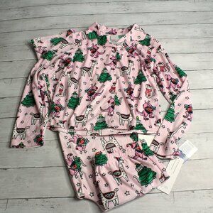 Jellifish Girl's Plush Pajama Set Size L 10-12 Cat Llama Dino Christmas Holiday